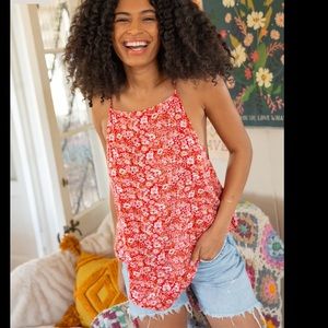 Reversible floral tank Natural Life